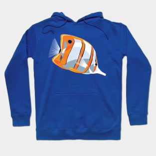 Copperbanded Butterfly fish illustration Hoodie